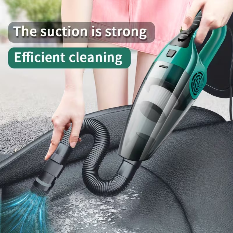 Car Mounted Vacuum Cleaner – 12V Powerful Handheld Dust & Pet Hair Cleaner