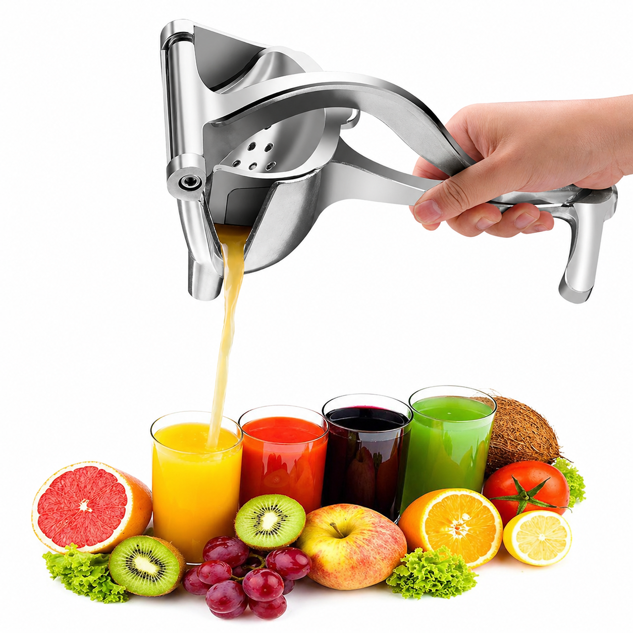 Stainless Steel Lemon Orange Clip Handheld FruJuicer it | Durable Manual Portable Juicer  | Kitchen & Baby Fruit Squeezer