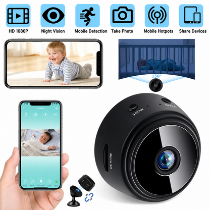 Mini WiFi Camera HD 1080P Night Vision - Marcado Cart