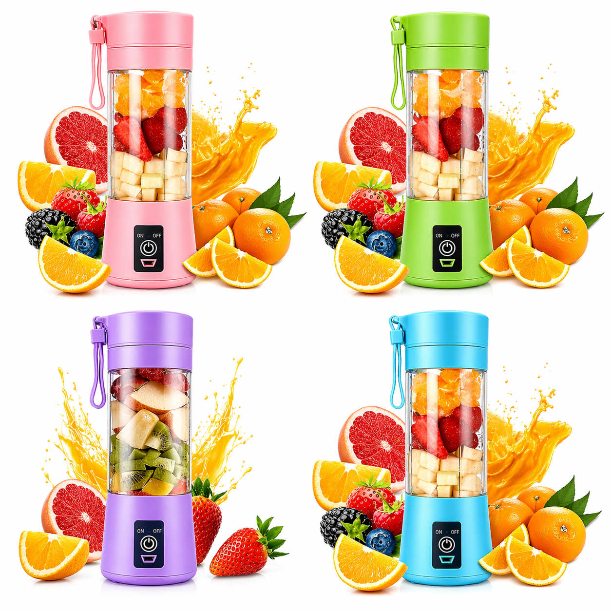 Portable Mini 6 Blade Juicer Blender | Outdoor Juicing Cup (380ml) - Rechargeable | Marcado Cart