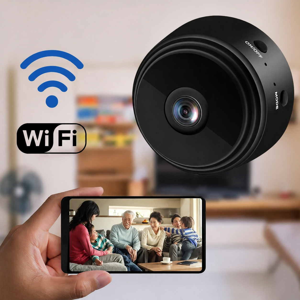 Mini WiFi Camera HD 1080P Night Vision - Marcado Cart