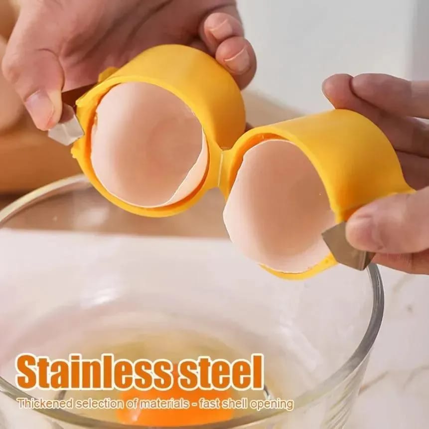 Yellow ABS Plastic Egg Yolk Separator Kitchen Tool