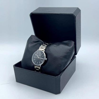 Women Stainless Steel Analog Watch Black Dial