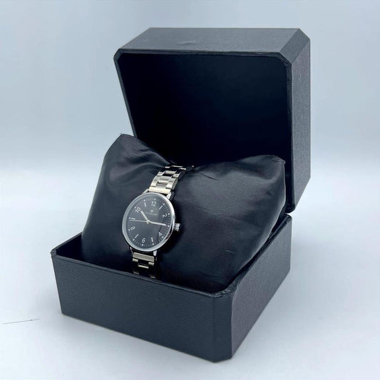 Women Stainless Steel Analog Watch Black Dial
