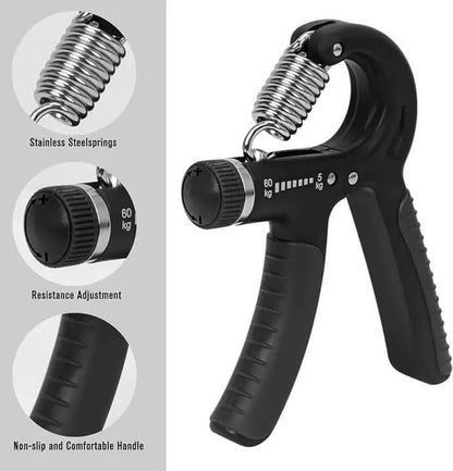 : Black Hand & Finger Grippers Pack of 2 for Strength Training