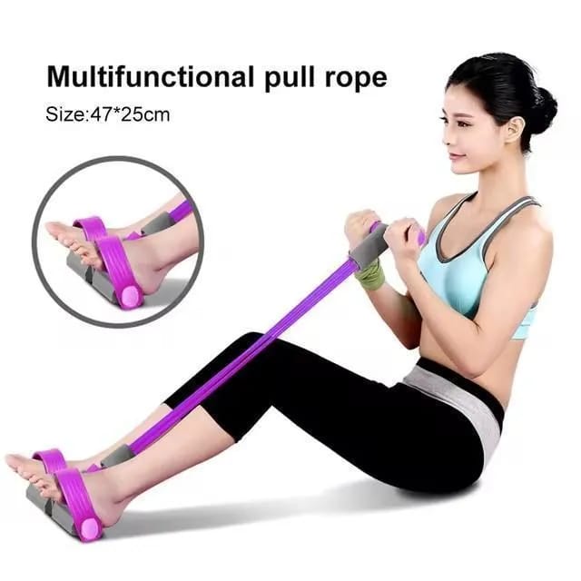 Pink Latex Fitness Pull Rope for Home Workout