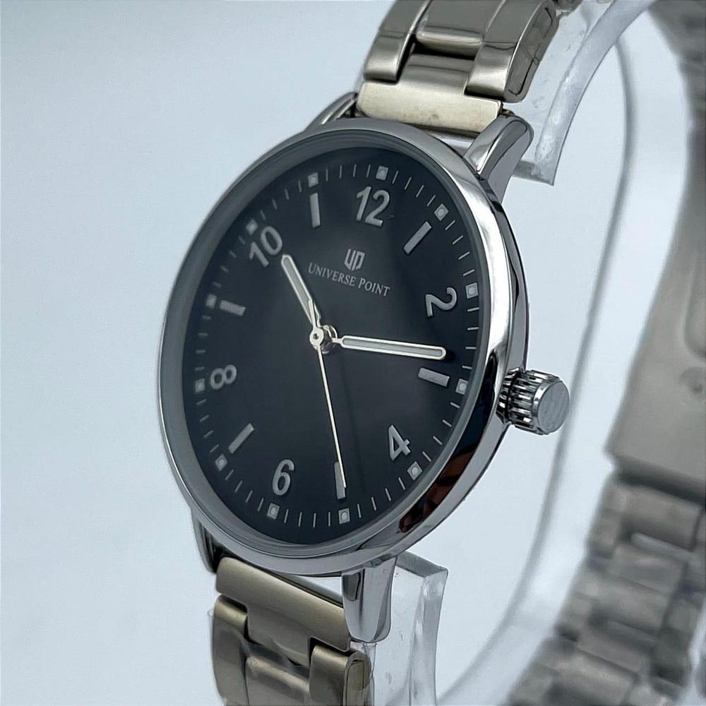 Women Stainless Steel Analog Watch Black Dial
