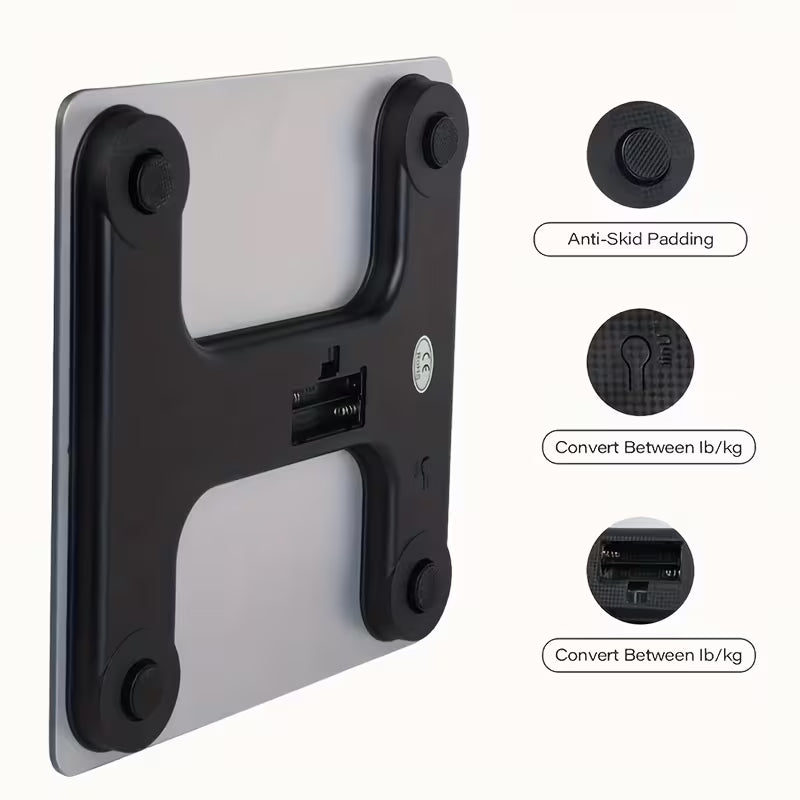 Smart Digital Bathroom Scale – High-Precision LED Weight Scale with Temperature Display
