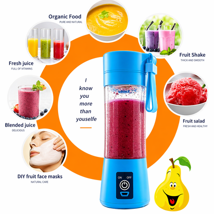 Portable Mini 6 Blade Juicer Blender | Outdoor Juicing Cup (380ml) - Rechargeable | Marcado Cart