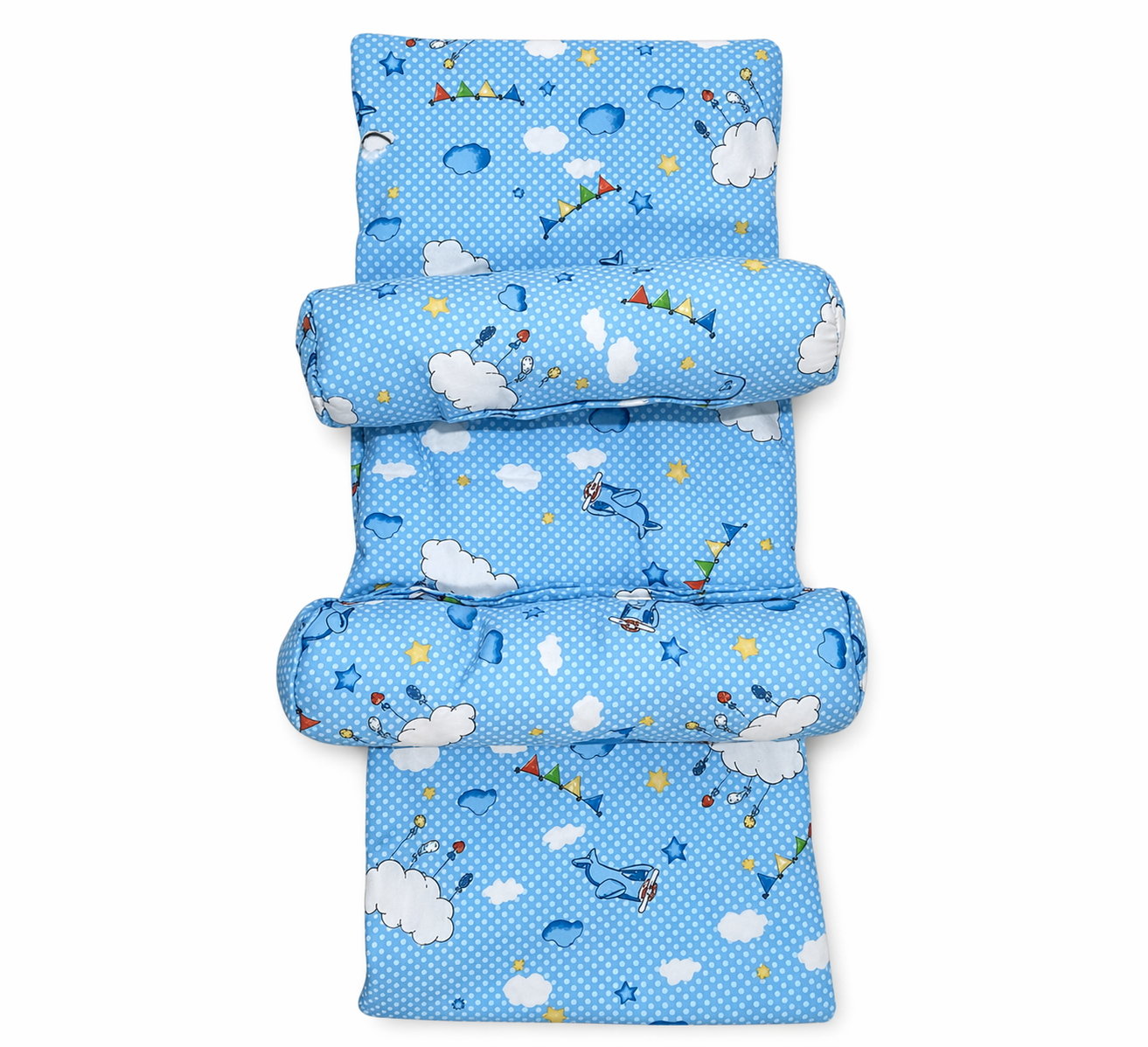 Baby Sleeping Bed Set With Pillow And Side Cushions – Soft Cotton Fabric, Comfortable And Breathable Mattress For Newborns And Infants – Marcado Cart